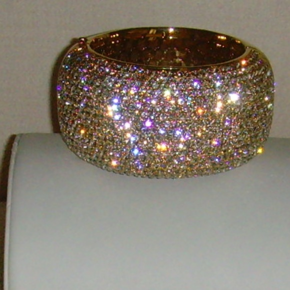 Joan Boyce Gold-Tone and Clear R/S Bracelet - Picture 3 of 12